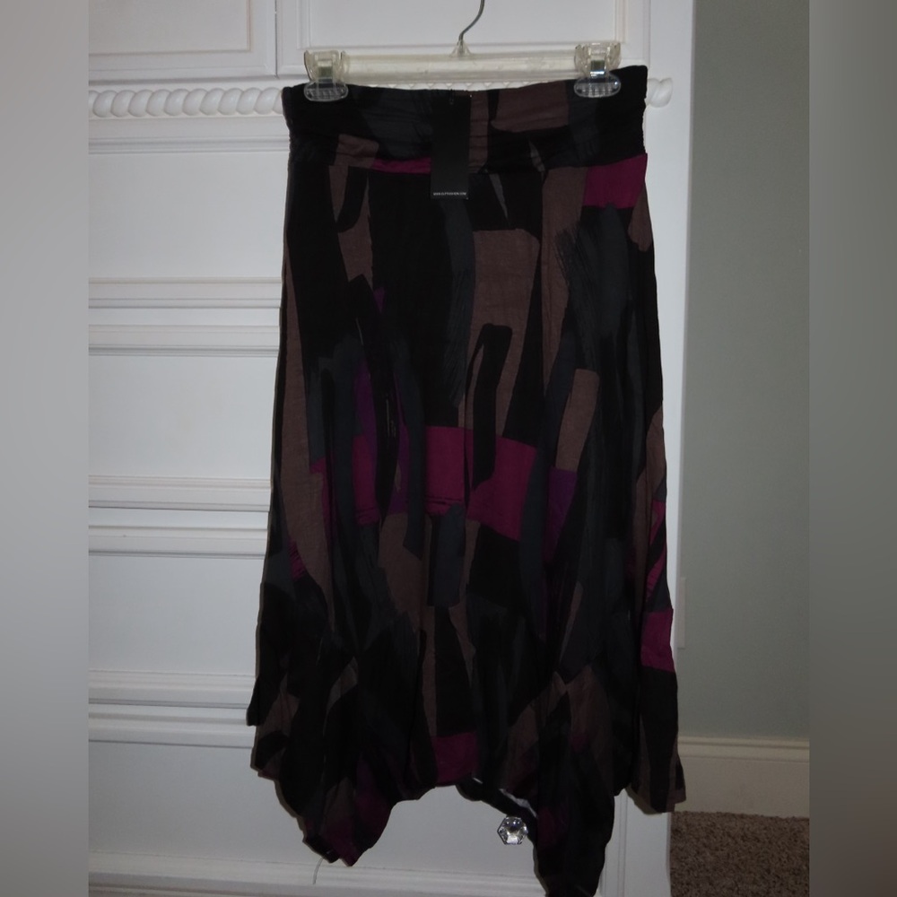Elegant Black and Purple Women's Skirt